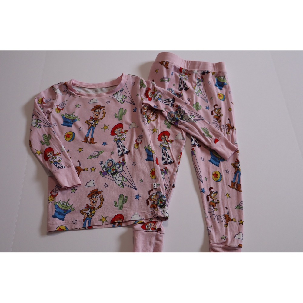 Little Sleepies Disney Toy Story Pink Bamboo Pajama Set 18-24 Months